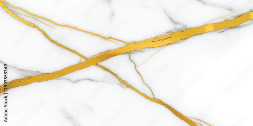 Obraz premium Premium white marble texture with shimmering golden vein pattern