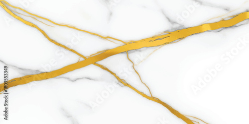 Premium white marble texture with shimmering golden vein pattern