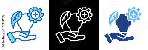 Energy Efficiency tripplestyle icon