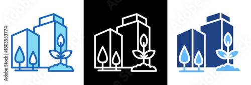 Green Building tripplestyle icon