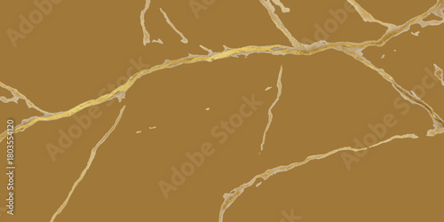 Golden veins on warm brown background elegant abstract pattern.