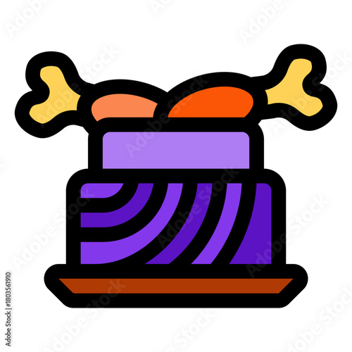 Fried chickenmeat icon