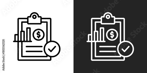 Standard Icon In Black And White Outline Style