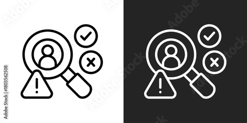 Issue Icon In Black And White Outline Style
