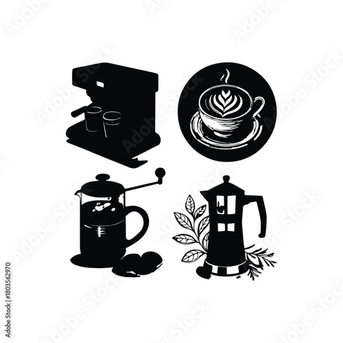 coffee cup and coffee maker