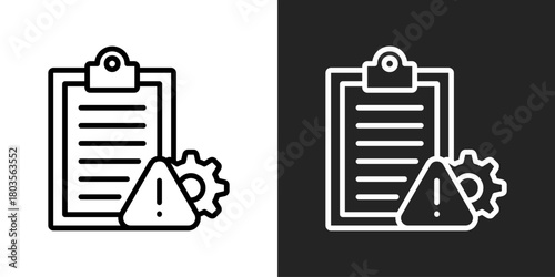 Acceptable Risk Icon In Black And White Outline Style