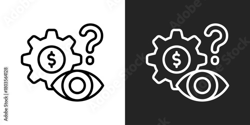 Anticipation Icon In Black And White Outline Style