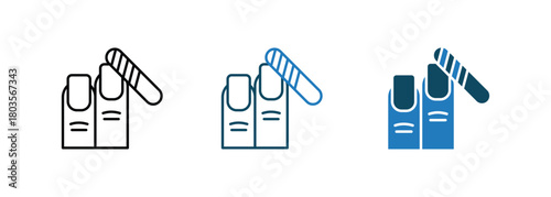 Nail Treatment icon line vector