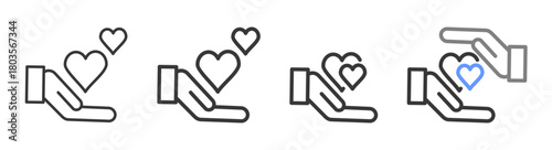 The Ultimate loyalty Styles with Variations Line of icon set vector illustration