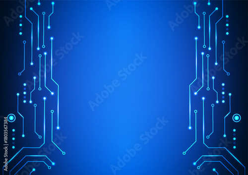 Digital technology circuit background. Futuristic circuit board data network concept. Design for electronic system computer virtual and backdrop.