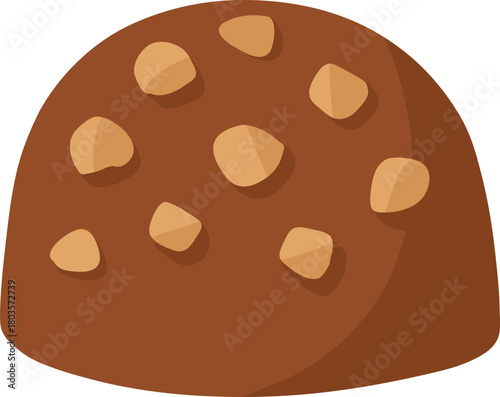 Chocolate bonbon with nuts
