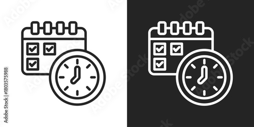 Availability Icon In Black And White Outline Style