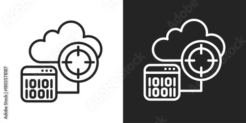 Penetration Icon In Black And White Outline Style