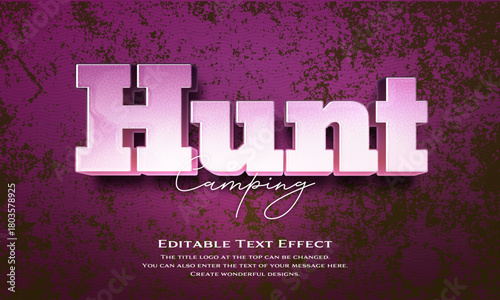 [Editable Text Effect Logo] ”Wild Hunt Logo” The title logo style is a  glossy logo on a textured background.