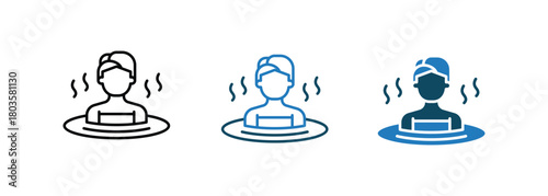 Spa Wellness icon line vector