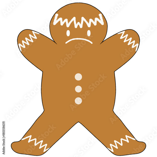 gingerbread man vector illustration