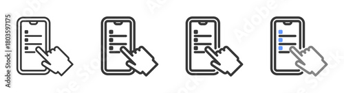 The Ultimate touchpoint Styles with Variations Line of icon set vector illustration