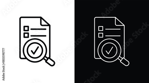 evaluation Two-tone version in black and white background