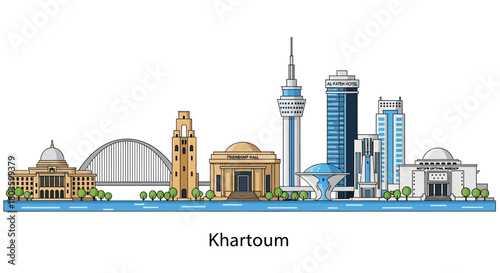 Khartoum Cityscape A Panoramic View of Sudan's Capital Skyline