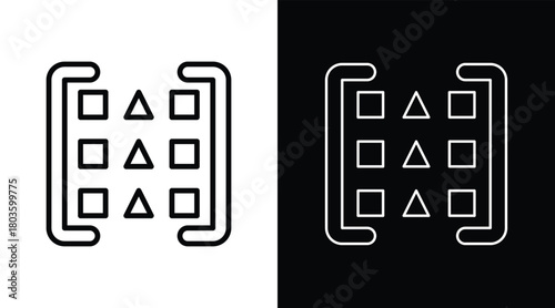 matrix Two-tone version in black and white background