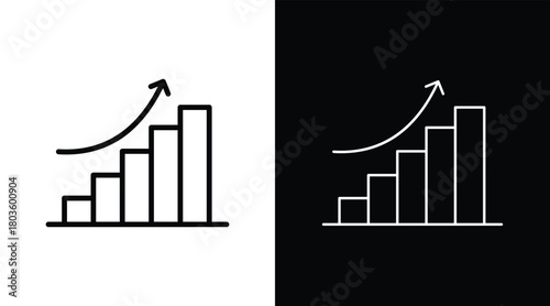 progress Two-tone version in black and white background