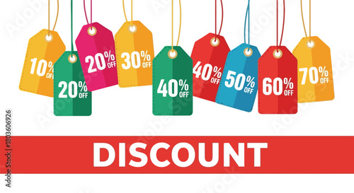 Discount price off sale marketing promotion shopping vector design