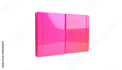 Pink tile design with gradient glossy reflection on black