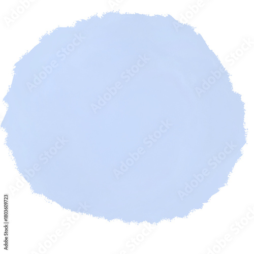 Pastel Sky Blue Watercolor Circle Brush Stroke – Soft Minimal Abstract Background