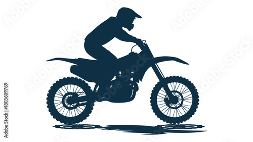 Motocross rider silhouette icon