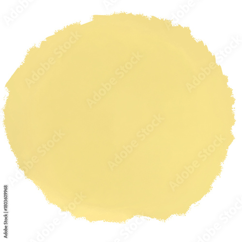 Pastel Yellow Butter Watercolor Circle Brush Stroke – Soft Minimal Abstract Background