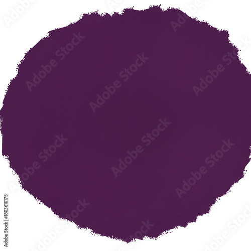 Antique Vintage Watercolor Circle in Dark Violet – Abstract Brush Stroke Background