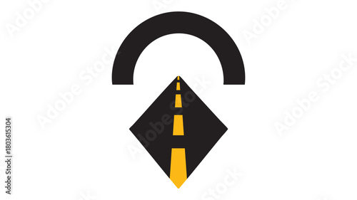 Road path forward travel concept