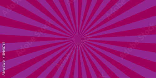 Retro abstract colorful red and purple explosion vintage ray sunrise star sunbeam texture background. vector illustration circle light banner cartoon add design.	