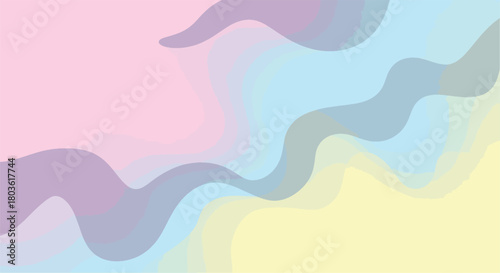 Abstract Pastel Wave Background Soft Colors for Creative Designs and Graphics