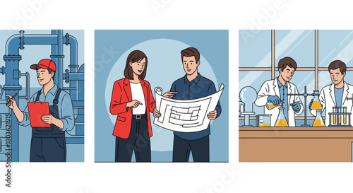 Petroleum engineer diploma concept. Architectural engineering. Biomedical engineering