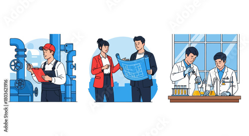 Petroleum engineer diploma concept. Architectural engineering. Biomedical engineering