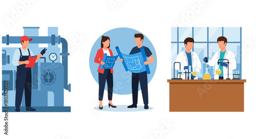 Petroleum engineer diploma concept. Architectural engineering. Biomedical engineering