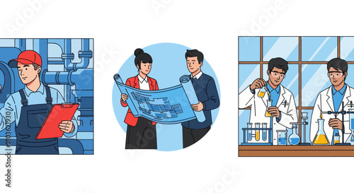 Petroleum engineer diploma concept. Architectural engineering. Biomedical engineering