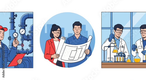 Petroleum engineer diploma concept. Architectural engineering. Biomedical engineering