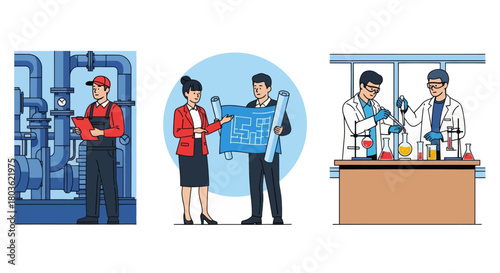 Petroleum engineer diploma concept. Architectural engineering. Biomedical engineering