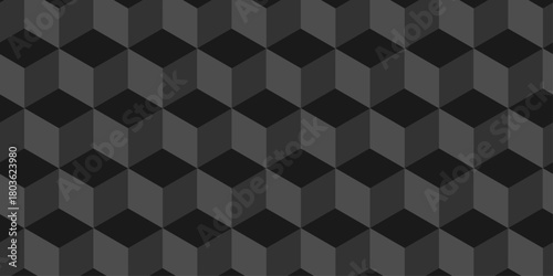 Abstract square dark black cubic square shape backdrop texture. cube geometric wall and floor. vector diamond hexagon triangle wallpaper background.	
