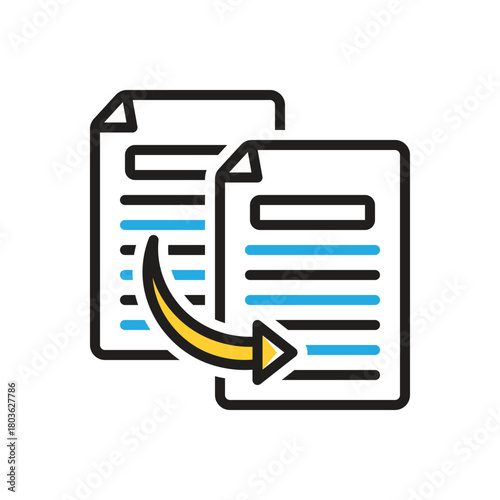 Multi color icon for copy