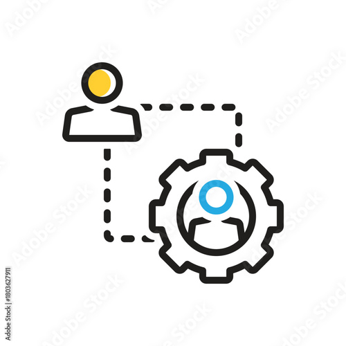 Multi color icon for demonstrate