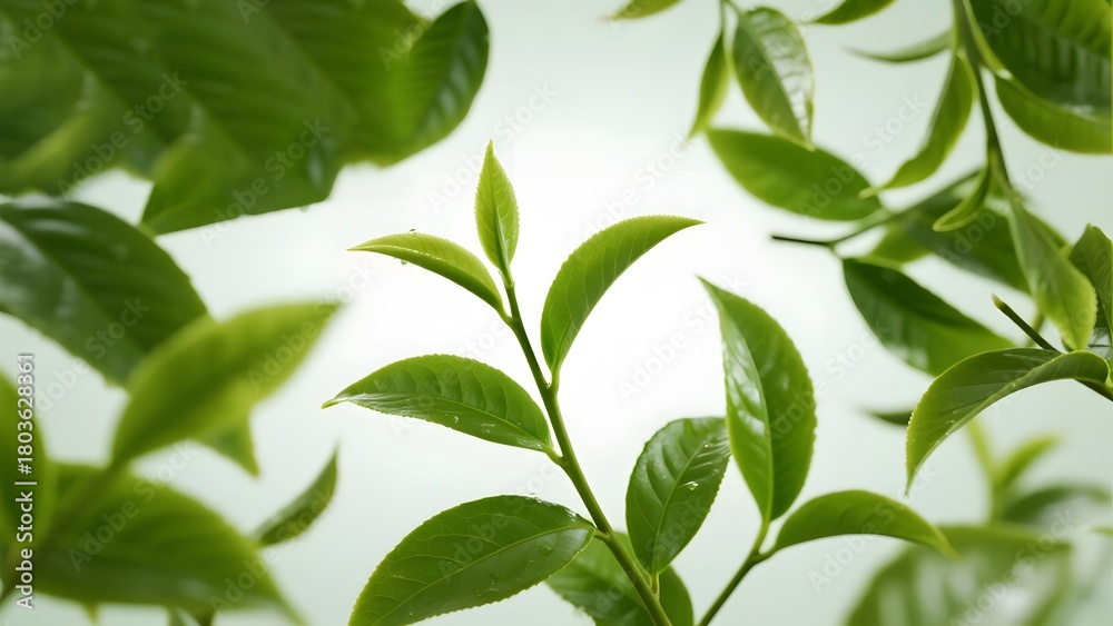 Obraz premium FreshGreenTeaLeaves