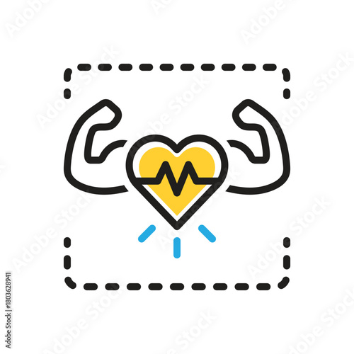 Multi color icon for healthy