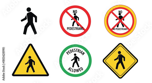 Pedestrian crossing signs safety regulations and traffic signals