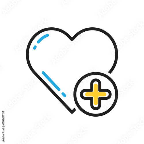 Multi color icon for healthy