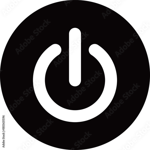 電源マークのフラットアイコン