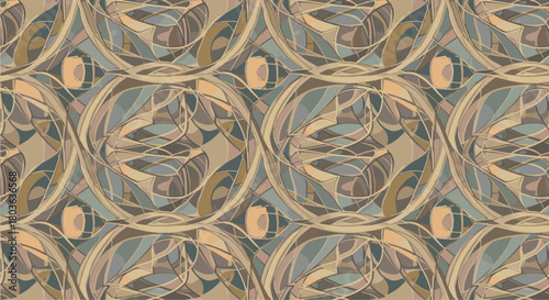 Abstract Geometric Pattern with Earthy Tones Seamless Background Design