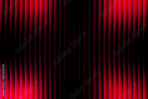 Vibrant vertical red lines create an abstract digital art pattern with a dark mysterious center